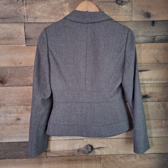 Calvin Klein Stretch Tweed Blazer Jacket Sz 2 - Picture 4 of 5